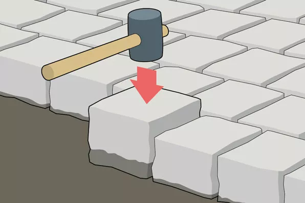 Artikel Terrassenbeläge richtig verlegen Anleitung für Betonpflaster: Pflastersteine setzen