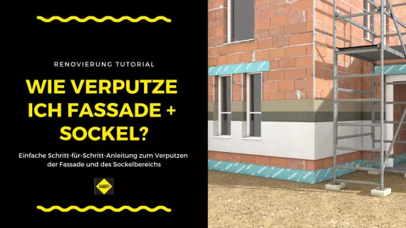 Video-Thumbnail von Sakret für das Verputzen von Fassaden und Sockeln